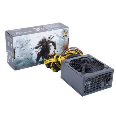 DASEB 2000W 2400W 2600W 180V-260V ATX ETH Bitcoin Mining Power Supply 95% Efficiency Support 8 Display Cards GPU for BTC Bitcoin Miner(2000W 220V)