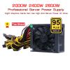 DASEB 2000W 2400W 2600W 180V-260V ATX ETH Bitcoin Mining Power Supply 95% Efficiency Support 8 Display Cards GPU for BTC Bitcoin Miner(2000W 220V) view 3
