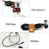 Angoily 10pcs Leather Cable Straps Clip for Cord Organizing Handcrafted Cord Winder view 3
