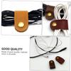 Angoily 10pcs Leather Cable Straps Clip for Cord Organizing Handcrafted Cord Winder view 4