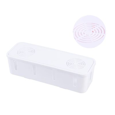 Angoily Plug Socket Safety Strip Storage Organizer for Wire Management Decorative Cable Storage White