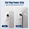 17 in 1 Surge Protector Power Strip, Power Strip with USB Ports, Flat Plug Surge Protector Power Strip, Outlets with Switch,White 3m view 4
