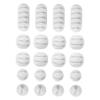 Angoily 2set TPR Multi-Hole Cable Organizer Clips Flexible Wire Fixer for Charging Cords USB Cables and Headphones Adhesive Desk Management Tool White view 1