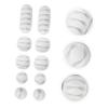 Angoily 2set TPR Multi-Hole Cable Organizer Clips Flexible Wire Fixer for Charging Cords USB Cables and Headphones Adhesive Desk Management Tool White view 3
