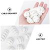 Angoily 2set TPR Multi-Hole Cable Organizer Clips Flexible Wire Fixer for Charging Cords USB Cables and Headphones Adhesive Desk Management Tool White view 4