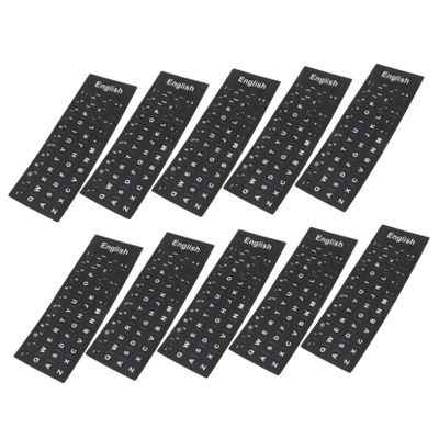 HOMSFOU 10sheets Alphabet Stickers Computer Keyboard Replacement Stickers Easy Apply Letter for Keyboard Multi-Language