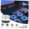 HOMSFOU 4pcs Cd Dvd Storage Holder Cd Storage Case Dvd Wall Shelf Cabinet Easy Access view 4