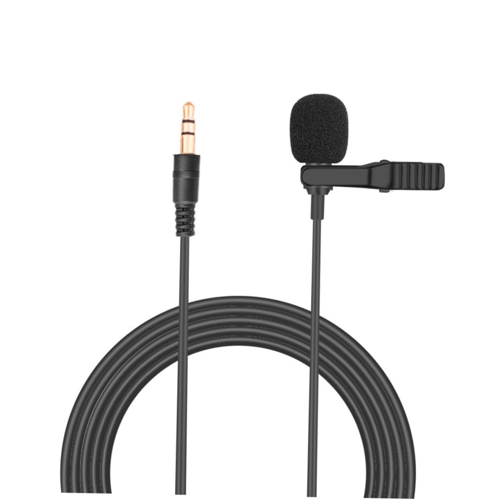 Angoily Lapel Clip on Mic 3.5mm Microphone for Camera Microphone Easy Collar Clip Sound 2 Gimbal