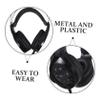 Angoily 1pc Wired Gaming Headset Microphone Comfortable Black Headphones for Computer Console and Laptop Gaming Soft Padding and Noise Cancelling for Sessions view 3
