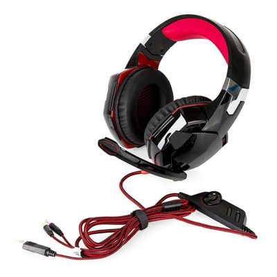 Angoily High Precision 50mm Drivers Over The Ear Headphones Noise Cancelling Led Game Headset for Pc Cable 3.5mm Jack Comfortable Earmuffs