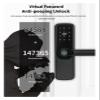 FGCJFG Tuya WiFi Digital Electronic Lock Smart Door Lock House with Password Biometric Fingerprint Door Lock APP Remotely(22x180) view 3