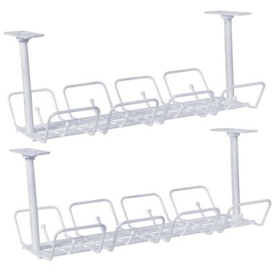 Angoily 2pcs Desk Cable Tray Cable Management Box Cord Organizer for Desk Wire Organizing Rack Compact Storage