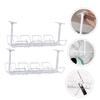 Angoily 2pcs Desk Cable Tray Cable Management Box Cord Organizer for Desk Wire Organizing Rack Compact Storage view 3