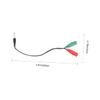 Angoily 3pcs Headphone Splitter Audio Adapter Cable Adapter for Laptop Phone Microphone Strong Portable Random Color view 2