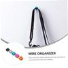 Angoily 10pcs Silicone Cord Holder Clips for Cable Management Self-Adhesive Wire Organizers Black Gray and Orange Durable Desktop for Tidy Spaces view 2