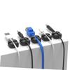 Angoily 10pcs Silicone Cord Holder Clips for Cable Management Self-Adhesive Wire Organizers Black Gray and Orange Durable Desktop for Tidy Spaces view 3