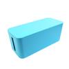 Angoily Power Strip Cable Management Box Organizer Small Blue Plastic Storage Case for Cords Adapters and Splitters for Home Office and Living Room Use view 1