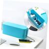 Angoily Power Strip Cable Management Box Organizer Small Blue Plastic Storage Case for Cords Adapters and Splitters for Home Office and Living Room Use view 4