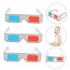 Angoily 50pcs Cardboard Glasses Set Red Blue Anaglyph Glasses for Games Movies Movie Lovers view 4