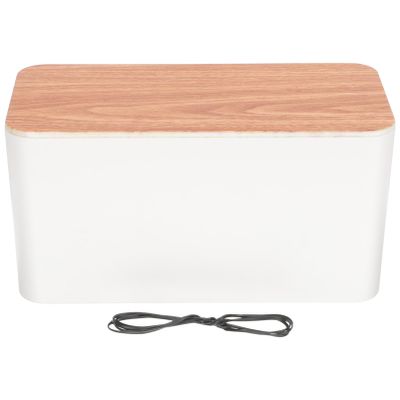 Angoily Household Cable Organizer Box and Wear-Resistant Electric Wire Storage for Tidy Desktop Reserved Charging Uv Grain Finish
