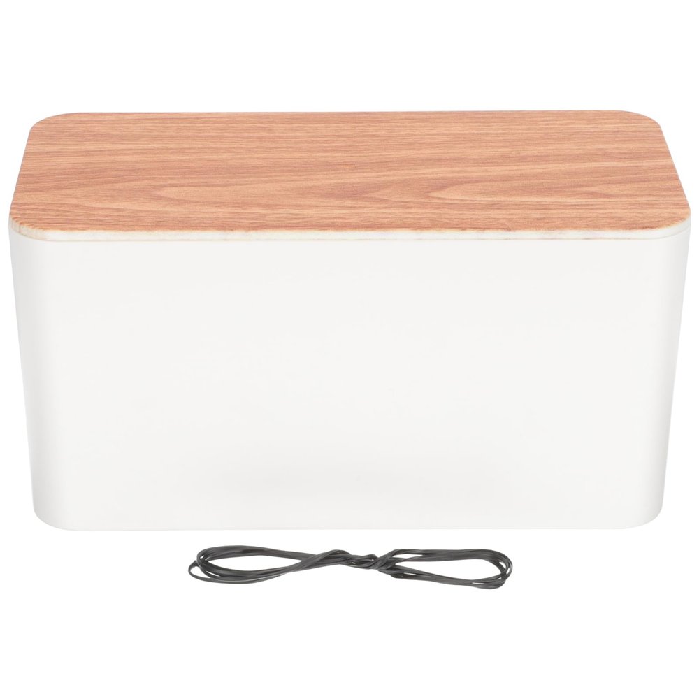 Angoily Household Cable Organizer Box and Wear-Resistant Electric Wire Storage for Tidy Desktop Reserved Charging Uv Grain Finish