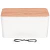 Angoily Household Cable Organizer Box and Wear-Resistant Electric Wire Storage for Tidy Desktop Reserved Charging Uv Grain Finish view 1