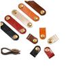 Angoily 10pcs Leather Cord Organizer Mixed Cable Winder Wrap for Earphones Data Cables Tidy Power Cord Management view 2