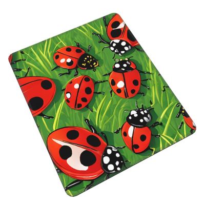 YAGEZI Red Ladybug Mousepad,Non-Slip Rubber Base,Washable Game Mousepad.Suitable for Office,Laptop and Home.Multiple Sizes