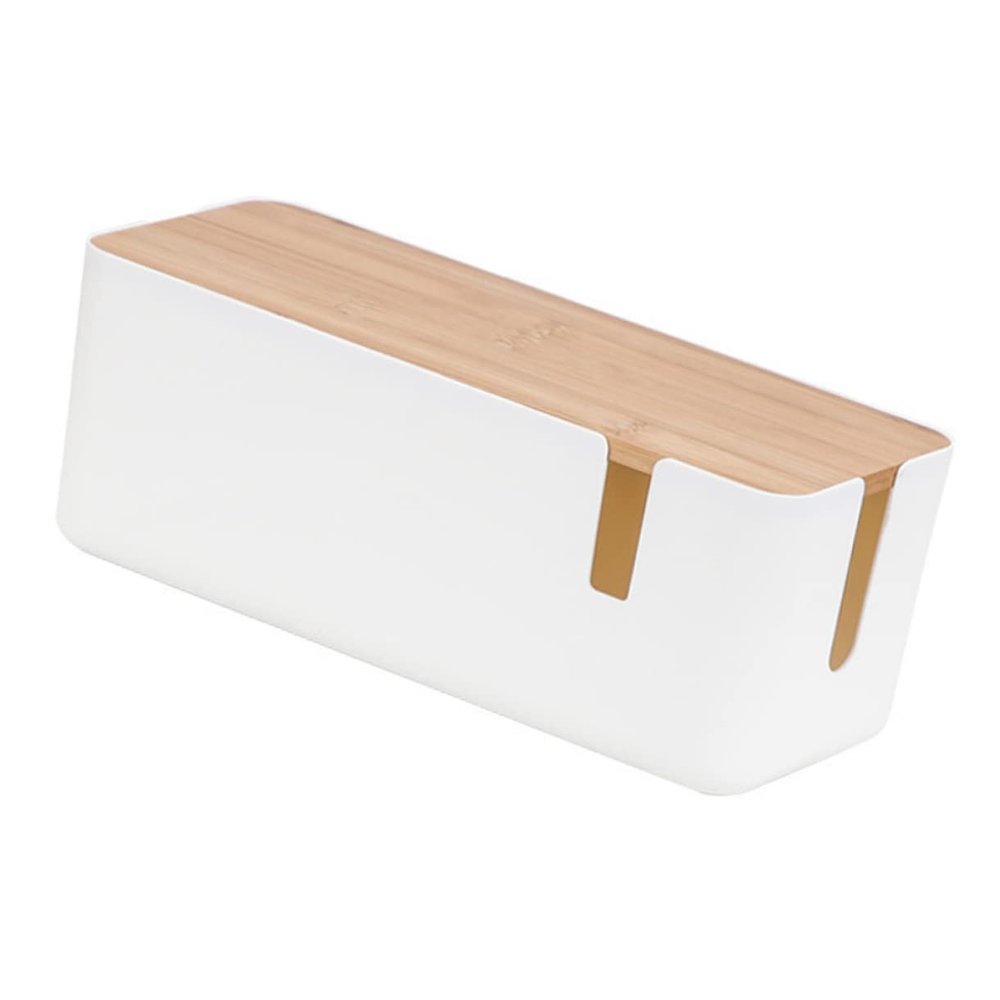 Angoily Cable Storage Box Lid Wire Organizer for Design for Tidy Management and Cord Control for Chargers and Electronics