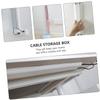 Angoily 1set Cable Organizer Boxes for of Wires Cords and for Home Office and Study Use No Drilling Required Easy Installation view 3