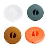 Angoily 4pcs Rotatable Cable Organizer Cable Clip Holder for Headphones Chargers USB Cords Compact and Transparent Design Orange Desk Office Home Use view 1
