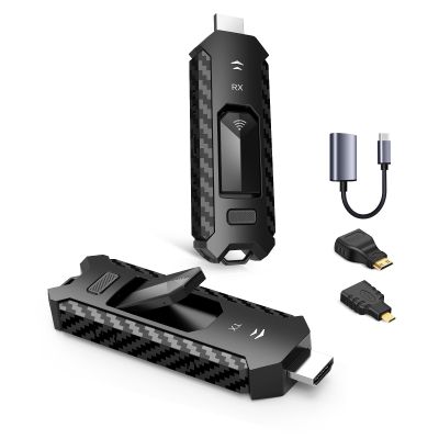 Wireless HDMI PRO- Transmitter and Receiver, Portable Multi-TVs Extender Kit, Plug and Play, Heat-Control, 5.8G/2.4G @60Hz 165FT/50M, Wirelessly Stream Video/PPT from Laptop to Multiple HDTVs/Monitors