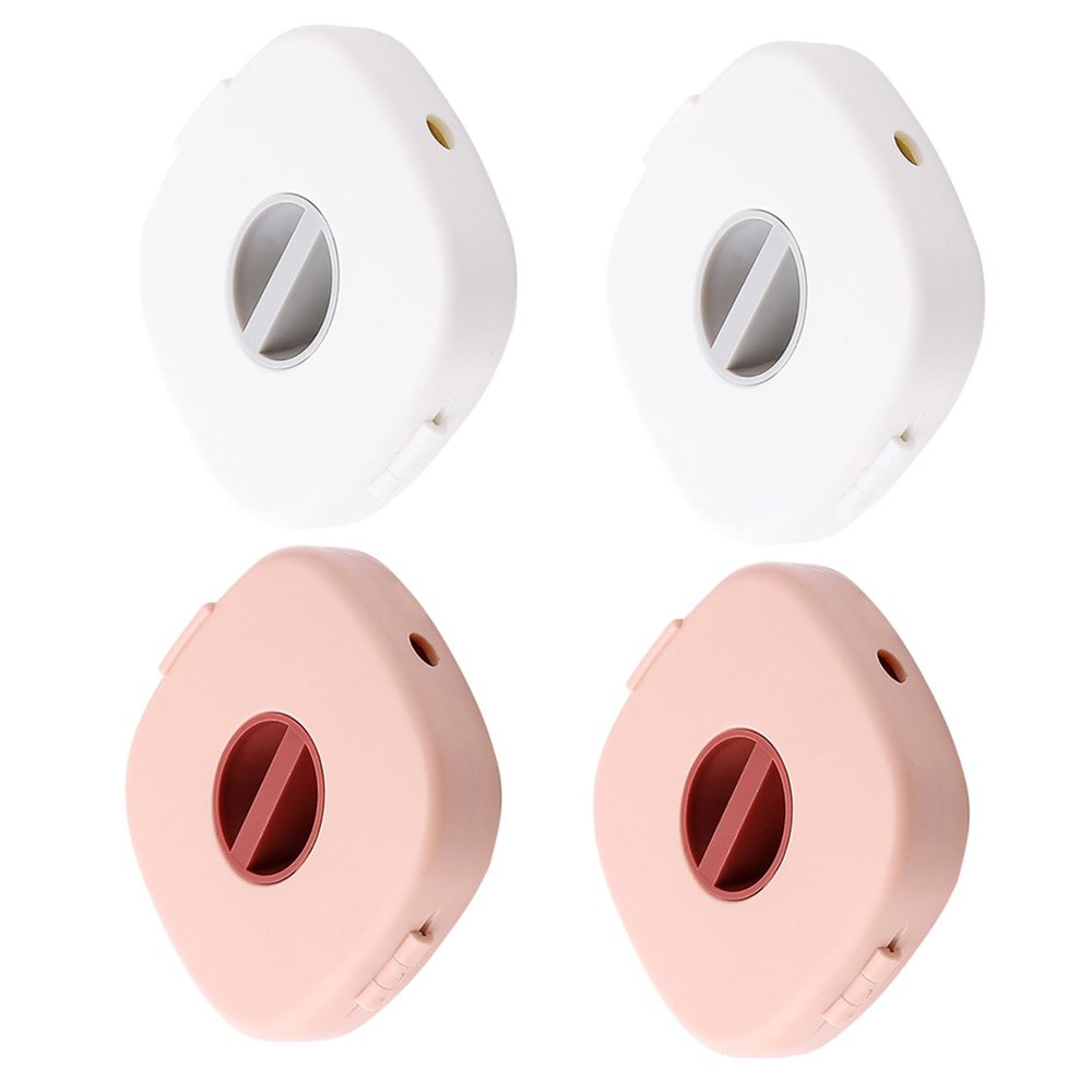 Angoily 4pcs Cord Winder Organizer for Earphone and Data Cables Compact and Durable Cable Management White and Pink for Use