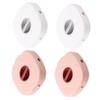 Angoily 4pcs Cord Winder Organizer for Earphone and Data Cables Compact and Durable Cable Management White and Pink for Use view 1