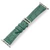 Handcrafted Alligator Leather Watch Straps  Unique Grain, Genuine Leather Bands for Apple Watch Series 1-9 & SE  Premium Accessories for 38-49mm Models (Apple Watch 41mm, Deep Green) view 4