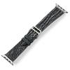 Handcrafted Shark Leather Watch Straps  Unique Grain, Genuine Exotic Leather Bands for Apple Watch Series 1-9 & SE  Premium Accessories for 38mm to 49mm Models (Black Matte, Apple Watch 42mm) view 4