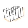 Angoily Space Saving Vinyl Record Holder Stand Iron Record Storage Rack Cd Storage Rack view 2