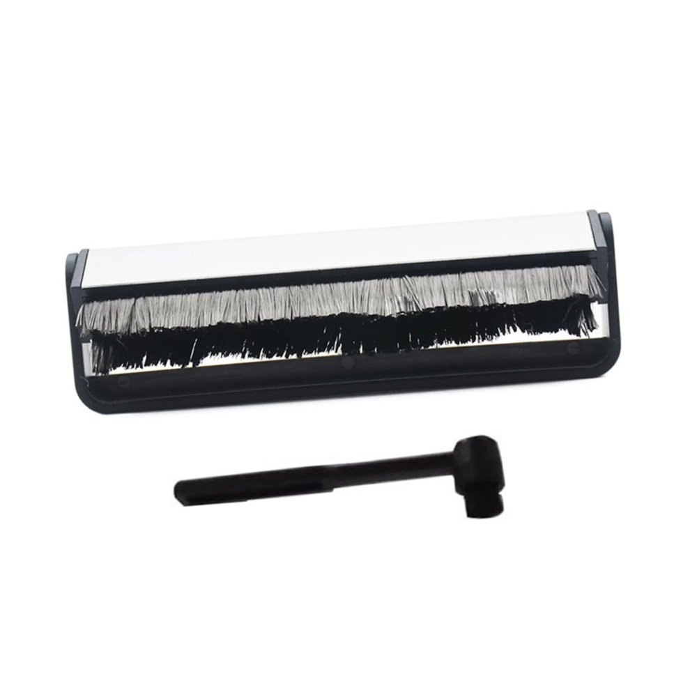 Angoily 2pcs Vinyl Record Cleaning Brush Anti-Static Durable Carbon Fiber Cleaner for Record Players and Musical Instruments Safely Removes Dust and Particles Portable