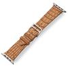 Handcrafted Alligator Leather Watch Straps  Unique Grain, Genuine Leather Bands for Apple Watch Series 1-9 & SE  Premium Accessories for 38-49mm Models (Apple Watch Ultra 49mm, Rich Glay Brown) view 4