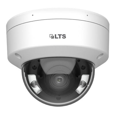 8 MP IP Dome Camera, 2.8mm, True WDR, MicroSD, Mic, PoE, Color 24/7, Human/Vehicle Detection
