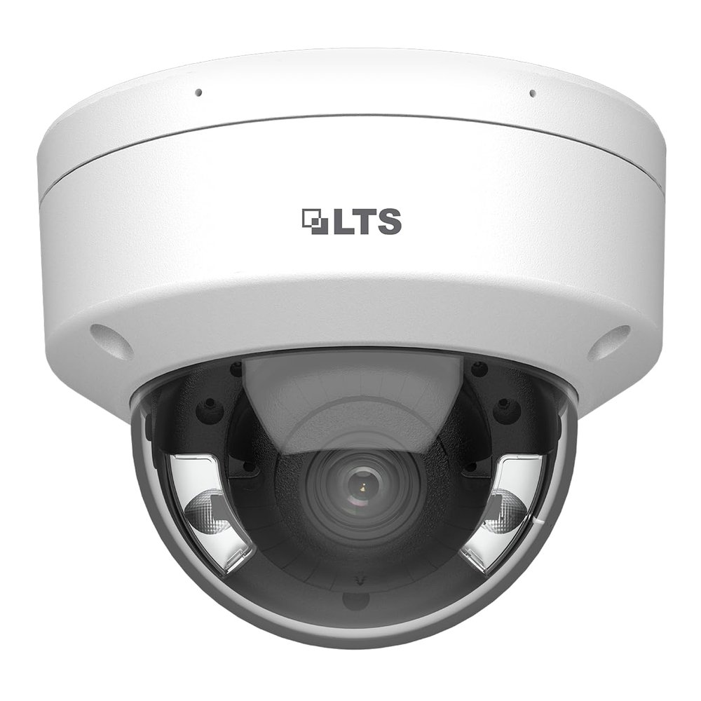 8 MP IP Dome Camera, 2.8mm, True WDR, MicroSD, Mic, PoE, Color 24/7, Human/Vehicle Detection