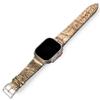 Handcrafted Alligator Leather Watch Straps  Unique Grain, Genuine Leather Bands for Apple Watch Series 1-9 & SE  Premium Accessories for 38-49mm Models (Gold, Apple Watch 42mm) view 1