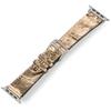 Handcrafted Alligator Leather Watch Straps  Unique Grain, Genuine Leather Bands for Apple Watch Series 1-9 & SE  Premium Accessories for 38-49mm Models (Gold, Apple Watch 42mm) view 4