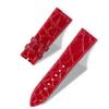 Handcrafted Alligator Leather Watch Straps  Unique Grain, Genuine Leather Bands for Apple Watch Series 1-9 & SE  Premium Accessories for 38-49mm Models (Red, Apple Watch 44mm) view 3