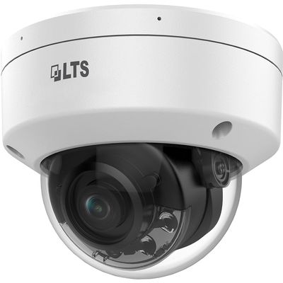 8MP Dual Illumination Dome IP Camera, 2.8mm, Full Color, Built-in Microphone, 12V/PoE (LTCMIP7C82WI-28MDA)