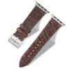 Handcrafted Alligator Leather Watch Straps  Unique Grain, Genuine Leather Bands for Apple Watch Series 1-9 & SE  Premium Accessories for 38-49mm Models (Brown, Apple Watch 41mm) view 2