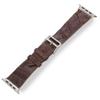 Handcrafted Alligator Leather Watch Straps  Unique Grain, Genuine Leather Bands for Apple Watch Series 1-9 & SE  Premium Accessories for 38-49mm Models (Brown, Apple Watch 41mm) view 4