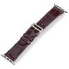 Handcrafted Alligator Leather Watch Straps  Unique Grain, Genuine Leather Bands for Apple Watch Series 1-9 & SE  Premium Accessories for 38-49mm Models (Dark Purple, Apple Watch 44mm) view 4