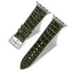 Handcrafted Alligator Leather Watch Straps  Unique Grain, Genuine Leather Bands for Apple Watch Series 1-9 & SE  Premium Accessories for 38-49mm Models (Avocado, Apple Watch 45mm) view 2