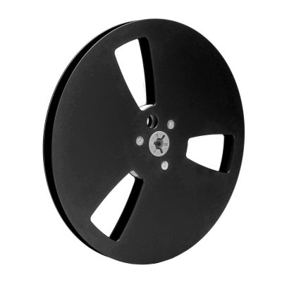 1/4 7 Inch Empty Tape Reel, 3 Hole Aluminum Alloy Universal Open Reel Sound Tape Empty Reel for Reel to Reel for Reel to Reel Tape Player (Black)